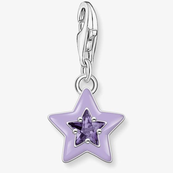 THOMAS SABO Violet Cubic Zirconia Cold Enamel Star Charm 2039-041-13