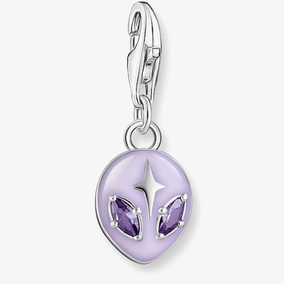 THOMAS SABO Purple Cubic Zirconia Alien Charm 2049-041-13