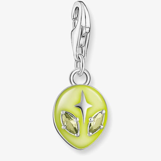 THOMAS SABO Green Cubic Zirconia Yellow Alien Charm 2053-041-4