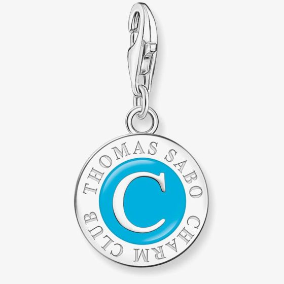 THOMAS SABO Silver Charmista Coin Blue Member Charm 2098-007-17