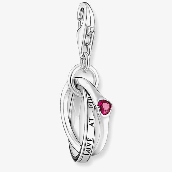 THOMAS SABO Silver Together Linked Rings Love At First Sight Charm 2070-639-10