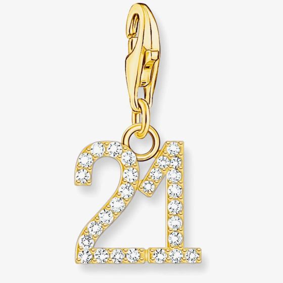 THOMAS SABO Gold Plated 21 Cubic Zirconia Charm 2140-414-39