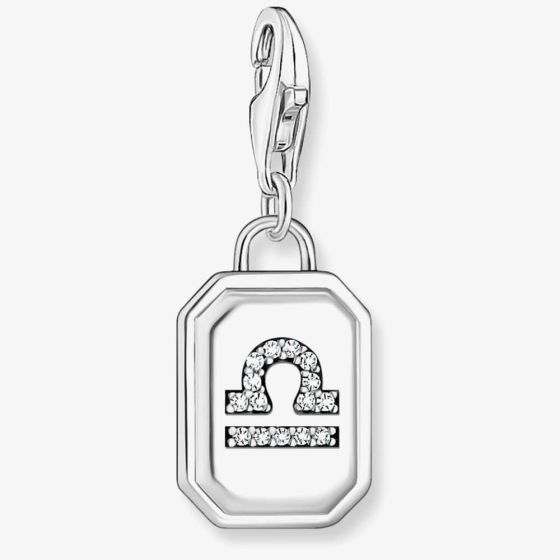 THOMAS SABO Silver Octagonal Cubic Zirconia Libra Charm 2141-643-21