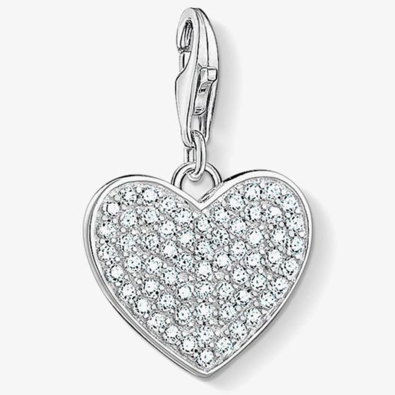THOMAS SABO Sterling Silver Pavé Heart Charm 1570-051-14