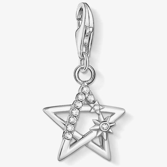 THOMAS SABO Silver Cubic Zirconia Open Star Charm 1850-051-14