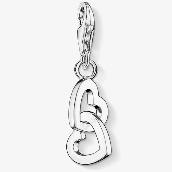 THOMAS SABO Silver 2 Entwined Hearts Charm 0773-001-12