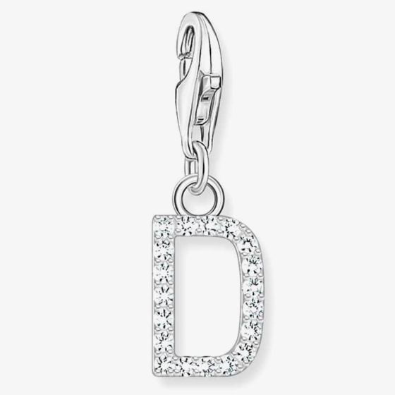 THOMAS SABO Silver Cubic Zirconia Letter D Charm 1944-051-14