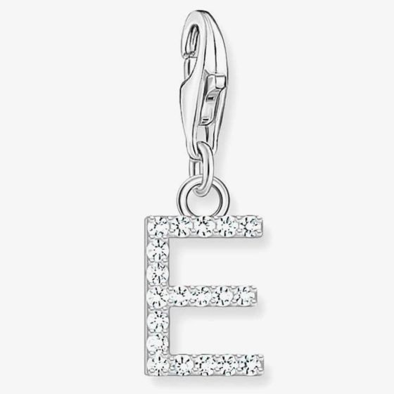 THOMAS SABO Silver Cubic Zirconia Letter E Charm 1945-051-14