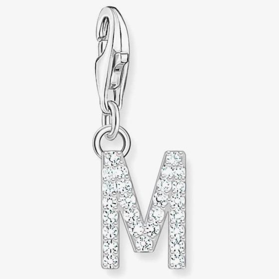 THOMAS SABO Silver Cubic Zirconia Letter M Charm 1941-051-14