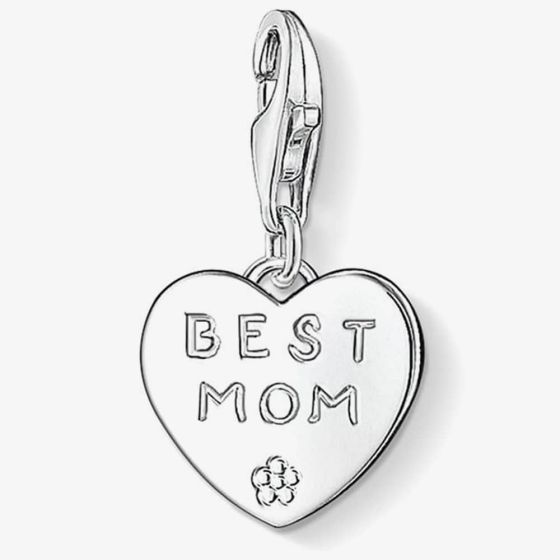 THOMAS SABO Silver Best Mom Heart Charm 0821-001-12