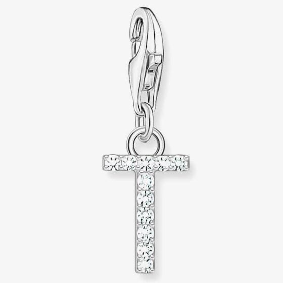 THOMAS SABO Silver Cubic Zirconia Letter T Charm 1957-051-14