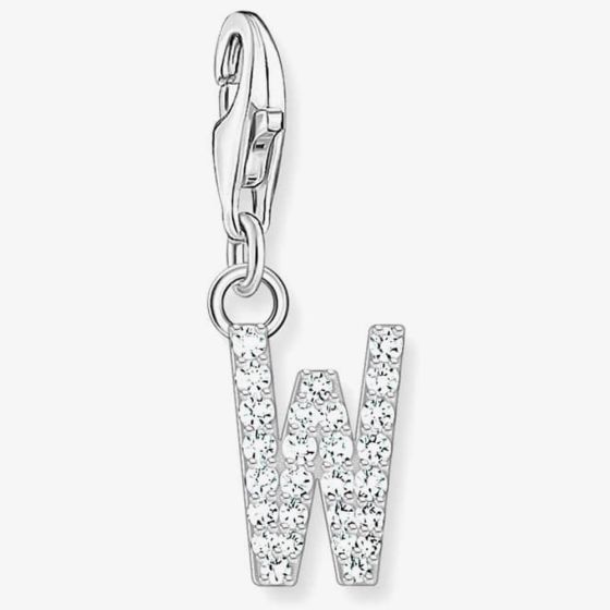 THOMAS SABO Silver Cubic Zirconia Letter W Charm 1960-051-14