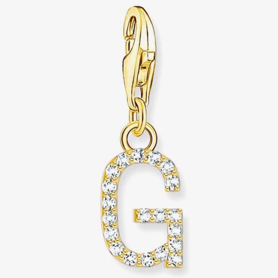 THOMAS SABO Gold Plated Cubic Zirconia Letter G Charm 1970-414-14