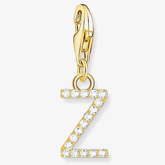 THOMAS SABO Gold Plated Cubic Zirconia Letter Z Charm 1989-414-14