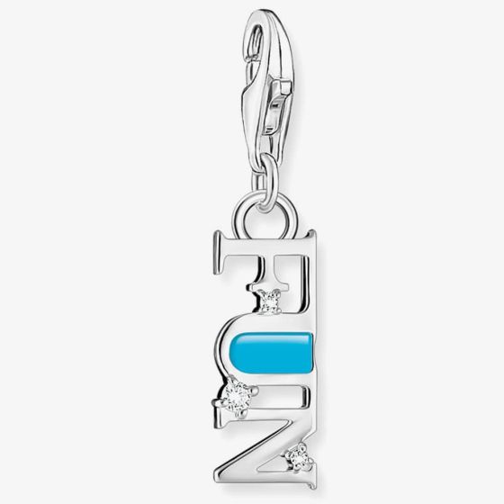THOMAS SABO Silver Turquoise Cold Enamel FUN Charm 2009-041-17