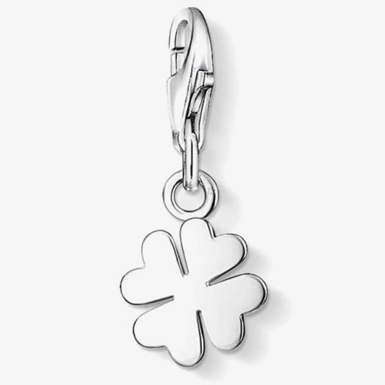 THOMAS SABO Silver Plain Lucky 4 Leaf Clover Charm 0884-001-12