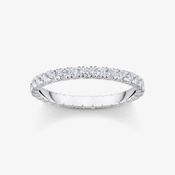 THOMAS SABO Sterling Silver Cubic Zirconia Delicate Pave Full Eternity Ring TR2467-051-14