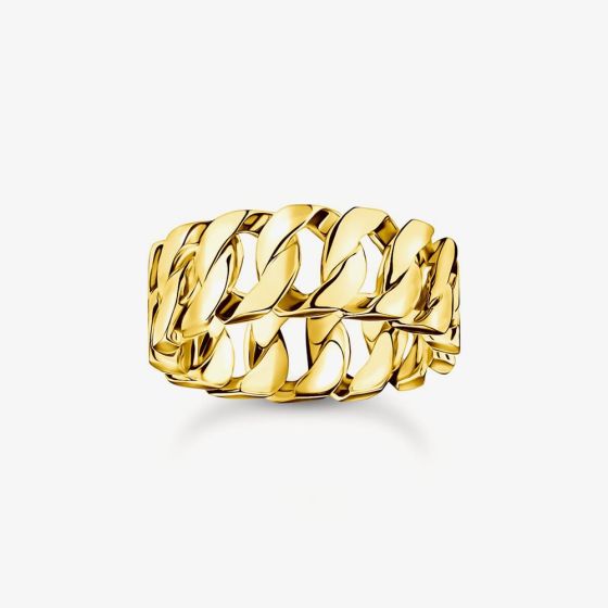 THOMAS SABO Gold Plated Chain Link Ring TR2497-413-39
