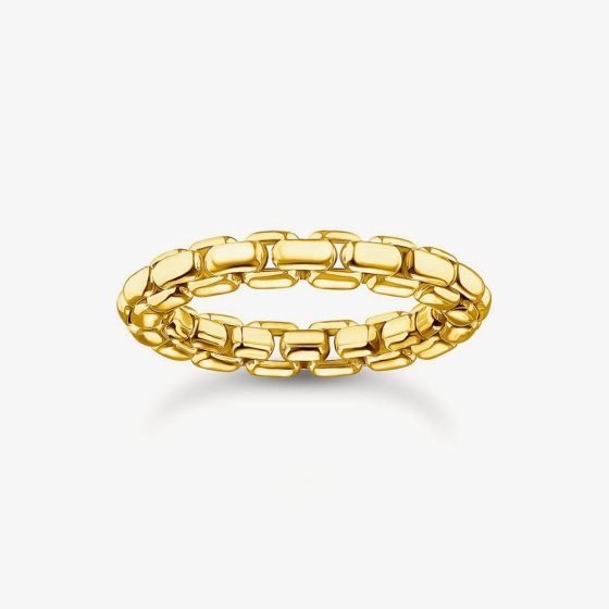 THOMAS SABO Gold Plated Box Chain Ring TR2502-413-39