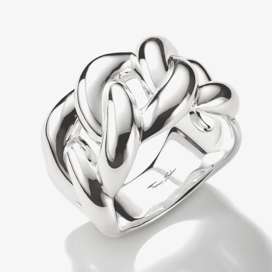 THOMAS SABO Bold Elegance Silver Braided Ring TR2521-001-21