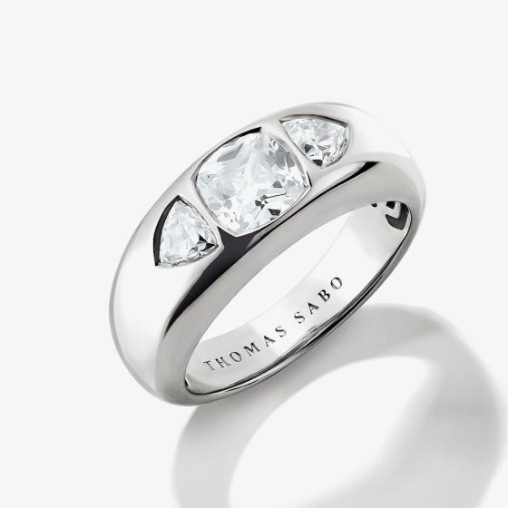 THOMAS SABO Bold Elegance Silver Three Stone Ring TR2525-051-014