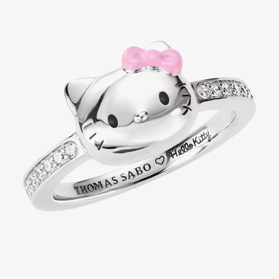 THOMAS SABO Hello Kitty Pink Bow Cubic Zirconia Ring TR2549-M06-14