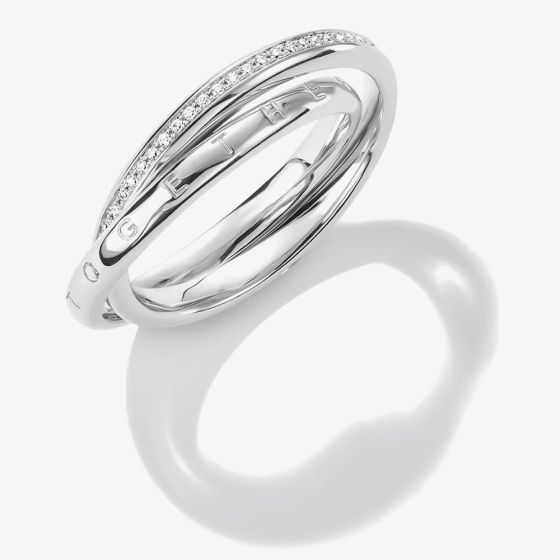 THOMAS SABO Together Sterling Silver Cubic Zirconia Crossover Ring TR2548-051-14