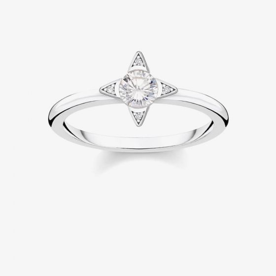 THOMAS SABO Sterling Silver Magic Stars Cubic Zirconia Star Ring TR2268-051-14