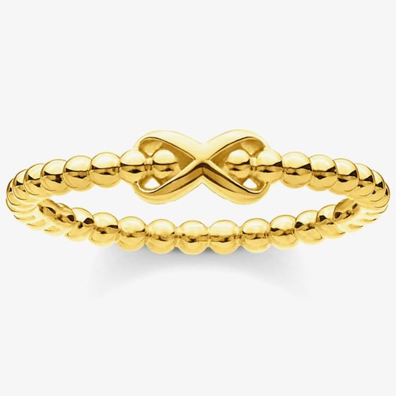 THOMAS SABO Gold Plated Beaded Infinity Ring TR2320-413-39