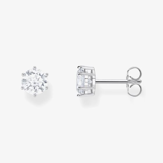 THOMAS SABO Sterling Silver Zirconia Stud Earrings H2301-051-14
