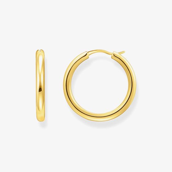THOMAS SABO Gold Plated 26.8mm Slim Classic Hoop Earrings CR745-413-39