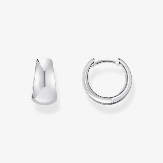 THOMAS SABO Sterling Silver 12mm Trapezoidal Hoop Earrings CR740-001-21