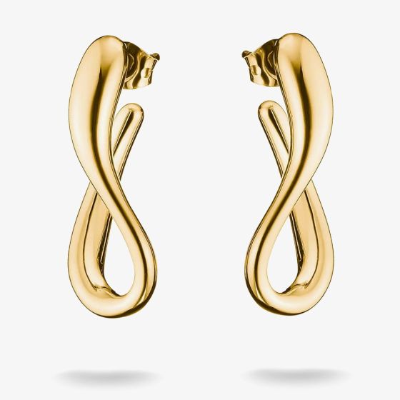 THOMAS SABO Classics 18ct Yellow Gold Plated Swirl Hoop Earrings CR770-M01-39