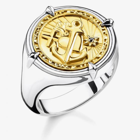 THOMAS SABO Two Colour Faith Love Hope Ring TR2246-849-39