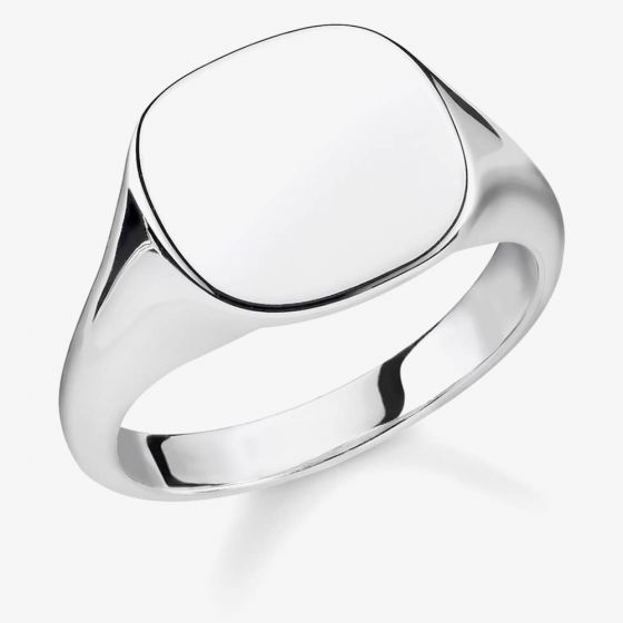 THOMAS SABO Sterling Silver Classic Square Shaped Signet Ring TR2248-001-21