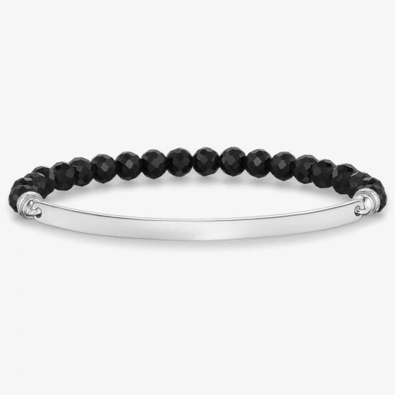 THOMAS SABO Silver Black Obsidian Bracelet LBA0001-840-11