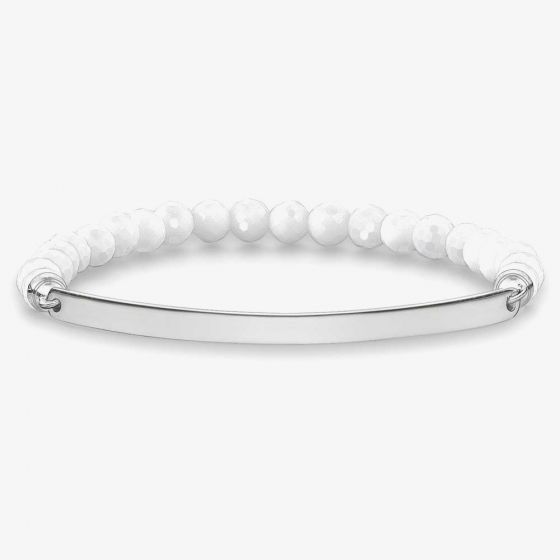 THOMAS SABO Silver White Agate Bracelet LBA0001-130-14