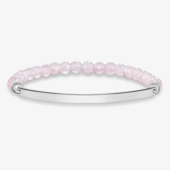 THOMAS SABO Silver Pink Rose Quartz Bracelet LBA0001-034-9