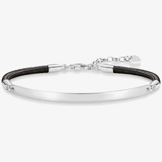 THOMAS SABO Silver Love Bridge Black Bracelet LBA0031-173-11