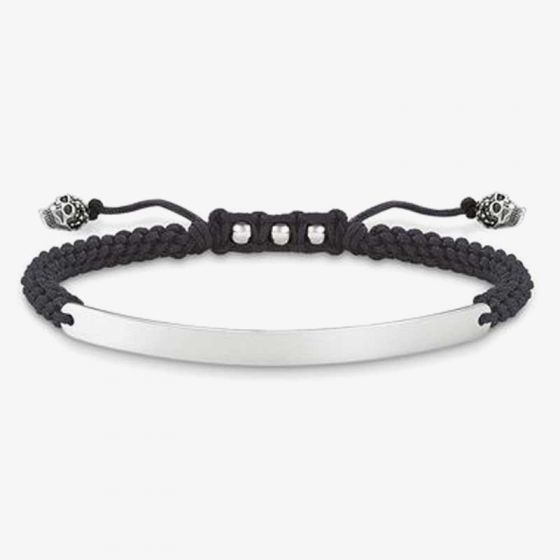 THOMAS SABO Silver Festival Black Nylon Bracelet LBA0051-173-11