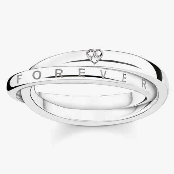 THOMAS SABO Silver Diamond "Together Forever" Ring D_TR0017-725-14