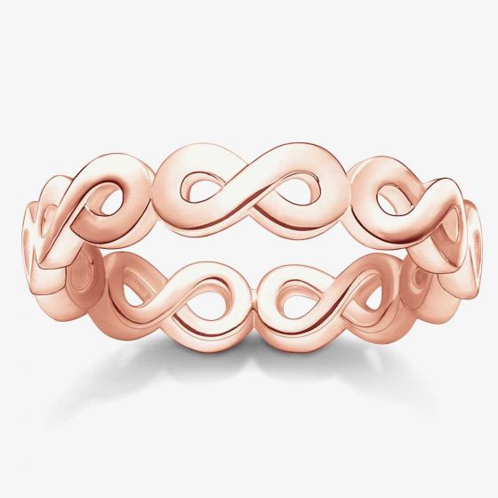 THOMAS SABO Rose Gold Tone Infinity Band Ring TR2124-415-12