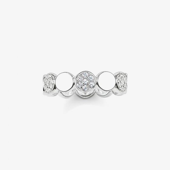 THOMAS SABO Silver Multi Round Pavé Ring TR2048-051-14