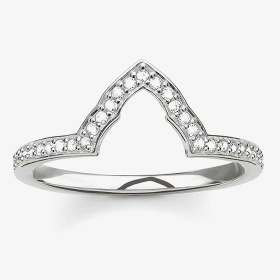 THOMAS SABO Silver Cubic Zirconia Stacking Ring TR2070-051-14