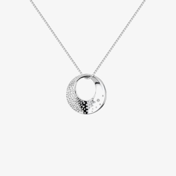Hot Diamonds Quest Silver Diamond Circle Pendant Necklace DP786