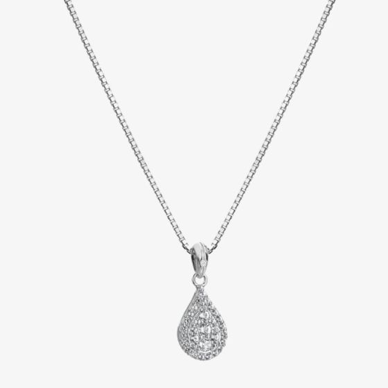 Hot Diamonds Glimmer Sterling Silver White Topaz Pendant DP913