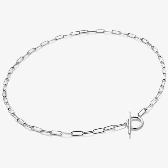 Hot Diamonds Sterling Silver Linked T-Bar Chain Necklace DN170