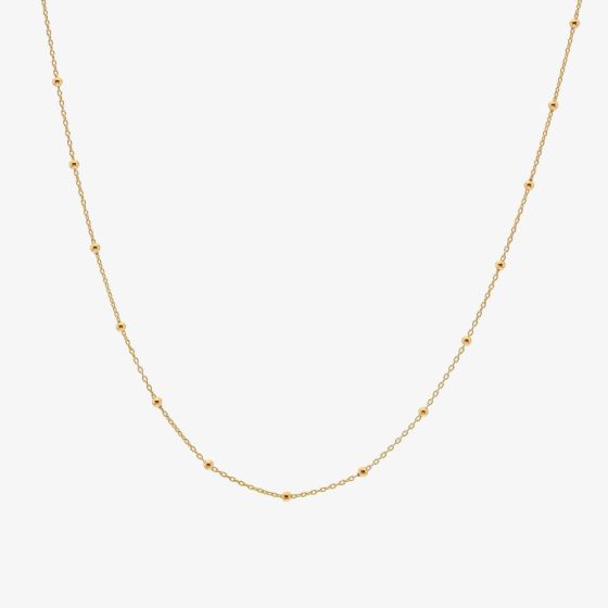 Hot Diamonds Embrace 18ct Gold Plated Beaded Cable Chain CH098
