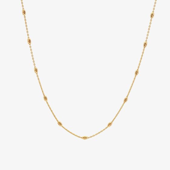 Hot Diamonds Embrace 18ct Gold Plated Oval Cable Chain CH106