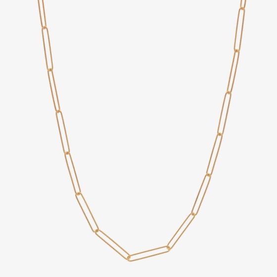 Hot Diamonds Embrace 18ct Gold Plated Twisted Paper Link Chain CH111